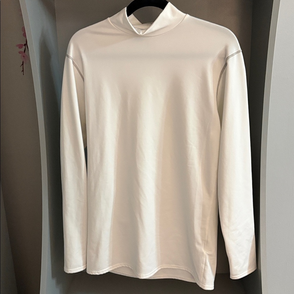 Nike White Long-Sleeve Performance Crew Undershirt